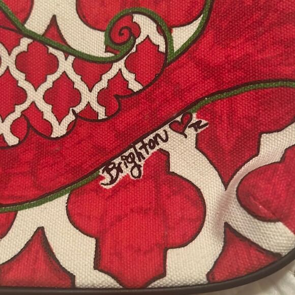 BRIGHTON RED BIRD CROSSBODY Love Dove Peace Bird Berry Msger Purse Tassle - Picture 3 of 12